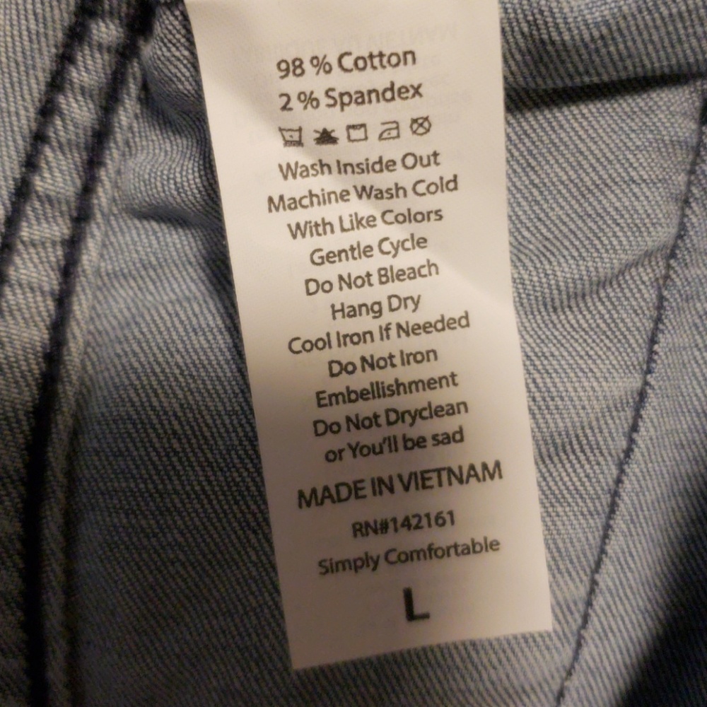 Lularoe Jaxon Jean Jacket Size L - Picture 6 of 6